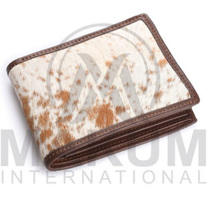 Cartera de Cuero para Hombre Estilo Western, Cartera de Cuero de Vaca con Pelo, Billetera Bifold, Regalo de Aniversario para Él - Product Image 4