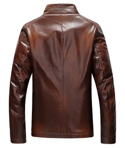 Chaqueta de Cuero PU para Hombre, Marca de Moda, Nueva Chaqueta de Cuero Cómoda para Hombre, Chaqueta de Cuero con Forro de Piel Interior Informal para Hombre - Product Image 2