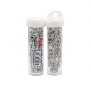 ILAN Perline in Barattolo 6x6mm 15g Lettere Metalliche per Gioielli - Product Image 1