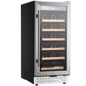 Frigorifero per Vini da 28 Bottiglie, Mini Frigo con Porta in Vetro, Ripiani Regolabili, Controllo Digitale della Temperatura per Conservazione di Vini e Bevande - Product Image 1