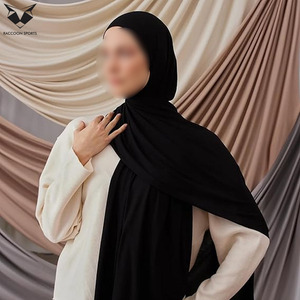Classic <b>Black</b> Long <b>Wrap</b> Hijab Scarf Soft Fabric Stylish Modest Breathable Hijab Scarves for Women Daily Fashion All Seasons - Product Image 3