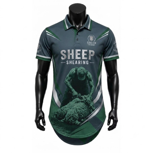 Polo à manches longues pour la tonte des moutons, impression par sublimation de logo personnalisé, OEM ODM, fourniture d'usine premium - Product Image 1