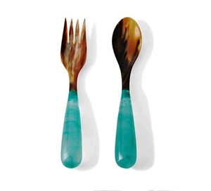 Juego de Utensilios para Servir Ensaladas de Color Azul, Más Vendido, Ecológico, Apto para Lavavajillas, Utensilios para Ensaladas para el Hogar y la Cocina, Hecho en India - Product Image 3