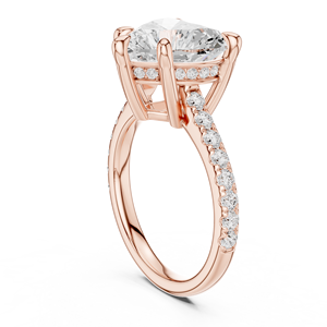 Anillo de Compromiso Clásico con Corte de Corazón de 4 Quilates, Diamante Cultivado en Laboratorio, Oro de 10k, 14k, 18k, Certificado IGI, VVS, DEF, para Aniversario o Boda - Product Image 3