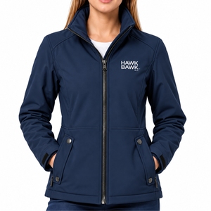 Veste softshell légère à fermeture éclair intégrale pour femme, coupe moderne et élégante, manches longues, coupe confortable, idéale pour les activités de plein air. - Product Image 2