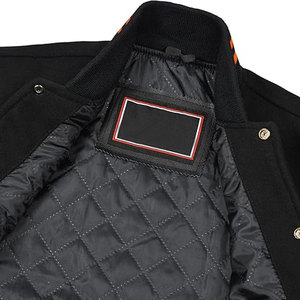 Hot Selling Custom Men's Baseball Bomber <b>Leather</b> <b>Jacket</b> Cool <b>Winter</b> Style Stand Collar Fleece Lining Canvas Fabric Men's <b>Jackets</b> - Product Image 4