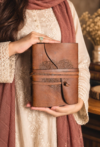 Personalized Leather Journal – Heart Engraved, Vintage <b>Travel</b> <b>Diary</b> (Buffalo Leather) - Product Image 1