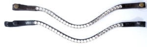 Frontal en cuir à canaux interchangeables et vides avec boucles à pression pour changement rapide, accessoire de bridon DIY pour cristaux - Product Image 3