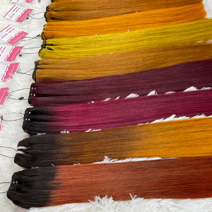 La mejor fábrica suministra directamente el cabello crudo vietnamita Color natural Super Double Drawn Bone Straight Hair Bundles - Product Image 5