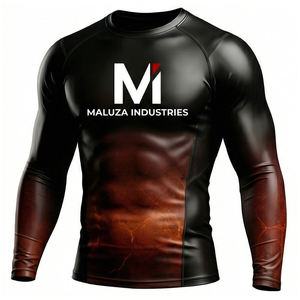 T-shirt de compression à manches longues Titan Shield pour homme, entraînement en salle de sport, performance tactique, respirant, séchage rapide, écologique MALUZA - Product Image 4