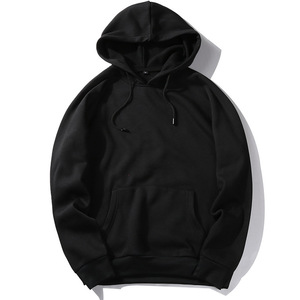 Sweat-shirts à capuche unisexes en coton personnalisés, avec logo vierge, en molleton épais français, chauds et simples, pour hommes - Product Image 2