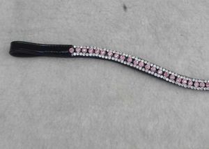 Diadema de cristal caliente para caballo, de 3 filas, hecha a mano, de la mejor calidad, de cuero puro, con cristales personalizados de 3 filas, brillante. - Product Image 3