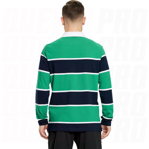 <b>Vintage</b> Oversized Color Block Thermal Cotton Heavyweight Long Sleeve <b>Shirt</b> for Men Stripe <b>Polo</b> Rugby Jersey Long Sleeve T <b>Shirts</b> - Product Image 4