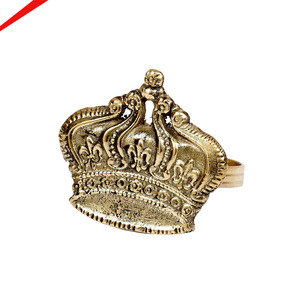 Ronds de serviette en métal de luxe en forme de lapin, couleur argent, design moderne - Product Image 2