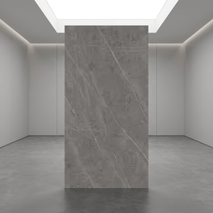 Dalle de pierre frittée naturelle de qualité supérieure, fabrication italienne, finition polie Pietra Grey, 1600x3200mm, pour comptoir extérieur, chambre et couloir - Product Image 4