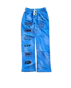 Conjunto Deportivo Vintage para Hombre con Logotipo Personalizado, Lavado y Decolorado, Transpirable, Talla Grande, Sudadera con Capucha y Pantalones Deportivos con Pedrería - Product Image 2