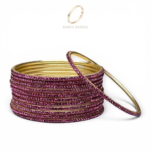 Brazaletes de Lujo con Cristales y Rubíes Rosados de Alta Calidad para Mujer, Acero Inoxidable Antideslustre, Precio al por Mayor - Product Image 2