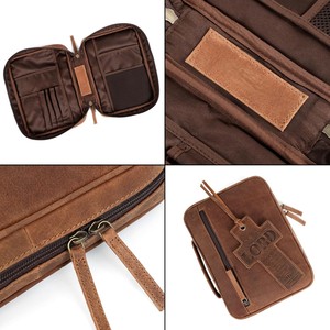 Étui de transport en cuir véritable Adimani pour Bible avec fermeture éclair et logo personnalisé en relief, pochette de voyage chrétienne, modèle OEM, vente en gros - Product Image 5