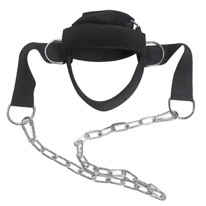 Arnés de Cuello y Cabeza para Levantamiento de Pesas, Resistente, Duradero y Cómodo, con Cuero PU y Acero Inoxidable para Hombre - Product Image 1