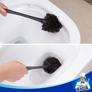 Juego de desatascador de inodoro gris y cepillo para inodoro para limpieza de baños, 1 set - Product Image 6