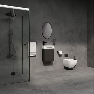 Mobile Bagno Moderno da 16 Pollici per Spazi Ristretti, Set Lavabo Nero con Praticità ed Eleganza - Product Image 2