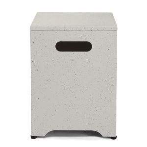 Tavolino da Giardino Quadrato 41*41*53.5cm in Ferro Effetto Marmo per Stoccaggio Gas, Tavoli da Esterno - Product Image 1