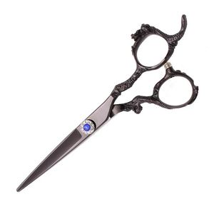 Custom Logo 6 Inch Professional Stainless Steel 9CR13 Sharp <b>Ceramic</b> Handle Non-Foldable Right-Handed Hair Cutting Barber Shears - Product Image 4