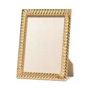 Luxury Rounded Stepped Metal Picture <b>Frame</b> <b>Gold</b> Tabletop Photo <b>Frame</b> Wholesale Custom Brass Plated Desktop <b>Frame</b> - Product Image 3