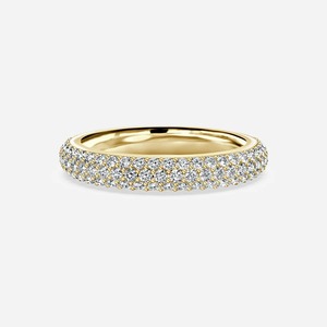 Anillo de Oro Sólido Personalizado con Diamante Redondo Brillante de 4 Quilates Cultivado en Laboratorio, Micro Pavé, Oro Amarillo de 14 Quilates, Proveedor de Joyería Fina al por Mayor - Product Image 6