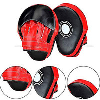 Cibles de frappe incurvées pour arts martiaux et boxe, en cuir durable, avec sangle de maintien rembourrée pour une fixation sécurisée, équipement d'entraînement sportif