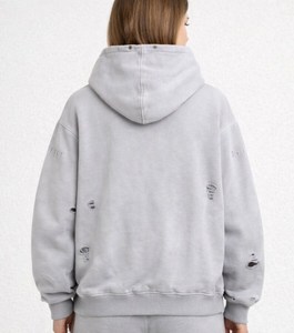 Proveedor de sudaderas con capucha de tejido grueso y lavado ácido para marcas de ropa con logotipos personalizados, pesos de tela personalizados, etiquetas privadas y bajo MOQ - Product Image 2
