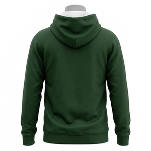Sweat-shirt à capuche vert pour homme, coupe classique, en molleton de coton, décontracté, avec poche avant, pour l'automne - Product Image 2