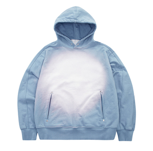 เสื้อฮู้ดดี้โอเวอร์ไซส์ผ้าฟลีซผสมโพลีเอสเตอร์/คอตตอน ล้างสีแบบแอซิดวอช สำหรับผู้ชาย ขายดีที่สุด ปักโลโก้ตามสั่ง สวมใส่สบาย ผลิตจากผ้าถักแบบใหม่ - Product Image 6