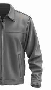 High Quality Men's Leather <b>Jacket</b> Zipper Closure Autumn Wear - Product Image 4