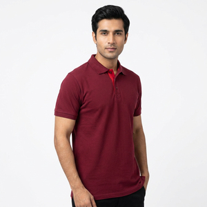 Men's Cotton Polo Shirt with Double <b>Stitched</b> Hem Ribbed Sleeves Premium Casual Wear OEM ODM Clothing Manufacturer - Product Image 1