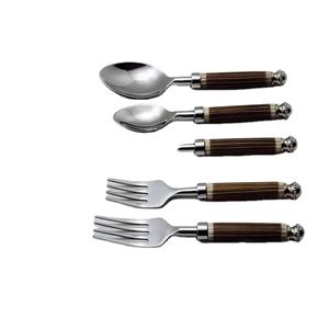 Couverts en métal avec poignée en bois, nouveau Design, prix de gros - Product Image 1