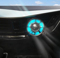 Ventilateur de voiture pour grille d'aération, nouveau mini ventilateur USB rafraîchissant avec diffuseur d'arômes et lumière d'ambiance colorée pour l'intérieur des camions et véhicules