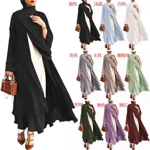 white muslim elegant islamic wedding women abayas dress 2023 black de dubai turkey with hijab