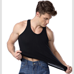 Sports Cotton Breathable Solid Cheap High Quality Solid Color OEM Logo Custom Gym Outside Tank Top <b>Men's</b> <b>Vest</b> Wholesale - Product Image 4