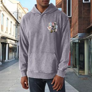 Sudaderas con Capucha Estilo Acid Wash para Hombre, 100% Algodón, Diseño Gráfico Vintage, Estilo Urbano Holgado, Sudadera con Capucha, Hip-Hop, Gótico, Unisex - Product Image 4