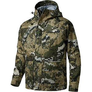 Veste de pêche d'extérieur imperméable de haute qualité à col montant et fermeture éclair, imprimé camouflage, durable, ODM, teinte unie - Product Image 2