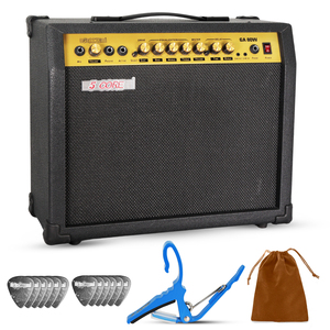 Amplificateur de guitare 5 cœurs 80 watts avec haut-parleur intégré de 10 pouces, mini ampli portable sur pied pour la pratique - Product Image 1