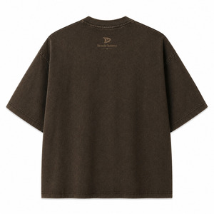 เสื้อยืดโอเวอร์ไซส์ผู้ชาย สไตล์ฮิปสเตอร์ Y2K ลายพิมพ์กราฟิก 100% ผ้าฝ้าย สีน้ำตาลเอสเพรสโซ ทรงบ็อกซี่ แขนสั้น ปรับแต่งได้ - Product Image 4
