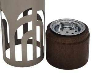 modern <b>incense</b> burner set bakhoor holder palm tree <b>box</b> base olive green metal dome raindrop cutout tower oud burner home decor - Product Image 5
