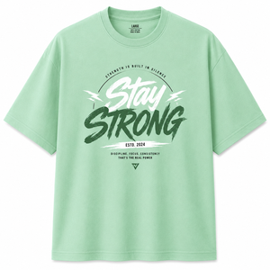 Camiseta de Manga Corta para Hombre, Cuello Redondo, Color Verde Menta, 100% Algodón, 180 Gramos, Logotipo Frontal, Corte Regular Informal - Product Image 1