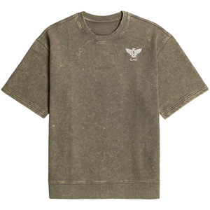 เสื้อสเวตเชิ้ตแขนสั้นคอกลมชาย ทรงวินเทจ สตรีทแวร์ลำลอง ขอบยางยืด ขายส่งเสื้อผ้า - Product Image 3