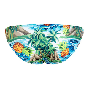 Slips de bain pour hommes imprimés par sublimation, taille basse, maillot de bain imperméable, sous-vêtements de plage pour hommes - Product Image 6