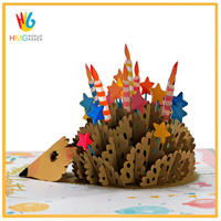 Vente en gros de cartes de vœux personnalisées 3D Pop, papier multicouches le plus vendu pour fournitures de fêtes promotionnelles, logo OEM ODM
