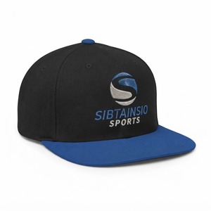 Gorra de Béisbol Plana Negra y Azul Personalizada con Logotipo Bordado, Ajustable, Estilo Hip Hop, Gorra Deportiva de Dos Tonos - Product Image 2