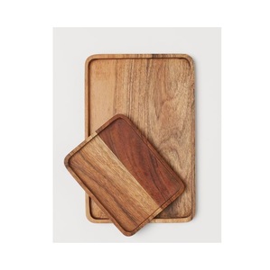 Bandeja de madera para el desayuno con una superficie práctica para platos, tazas, cuencos, frutas, refrigerios, libros y artículos esenciales para la mañana - Product Image 2